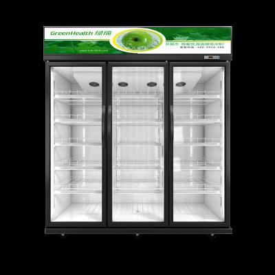 China Black Auto Defrost Swing Glass Door Merchandising Freezers Aluminum Alloy Frame for sale