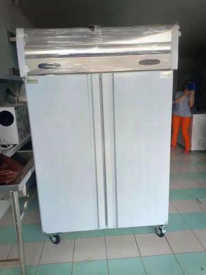 China Ventilatorkoeling Commerciële rechtopstaande keuken vriezer Groentenkoelmachine met wiel Te koop