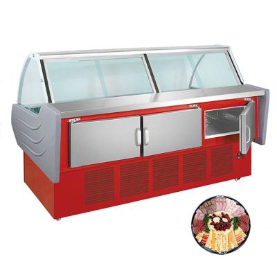 China Single - Temperature Deli Display Refrigerator ,  Supermarket Meat Dish Chiller for sale