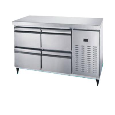 China Kitchen Workbench Fridge Working Table Stainless Steel Freezer With Drawers for sale