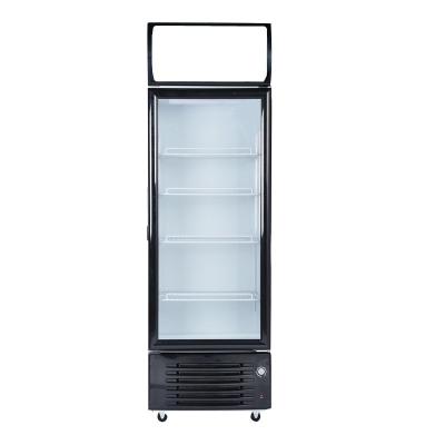 China Swing Door Commercial Beverage Fridge Cold Drink Single Glass Door Cooler for sale