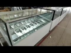 Gelato Display Cabinet Scoop Display Ice Cream Freezers With GN Pans