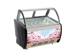 Commercial Gelato Hard Ice Cream Display Freezer Showcase With 8/10/12/14/16 Pans