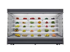 Night Curtain Multideck Open Chiller Supermarket Showcase For Drink And Yogurt