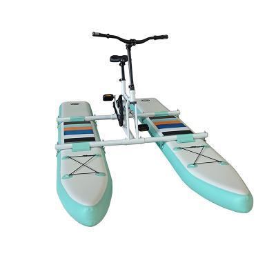 China Water Sports Equipment Custom Inflatable Water Pedal Bicycle Bike 320x130x108cm for sale