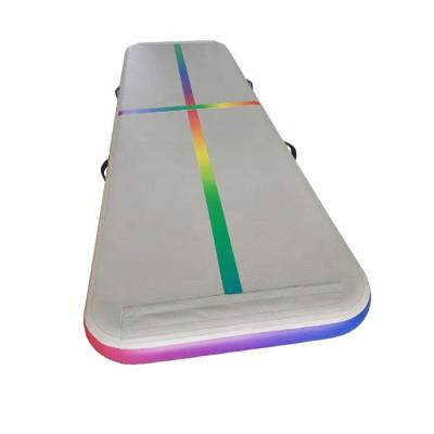 China New style club gym rainbow air track gymnastics inflatable air track mat for sale for sale