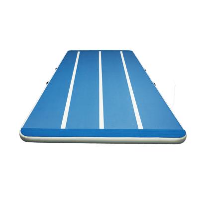 China 8x8x0.2m AIrtrick Large Gymnastics Square Mat Inflatable Gymnastics Big Tumbling Mat Air Trick Track for sale