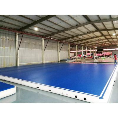 China Gymnasium Club Air Floor Square Pad Mat Inflatable Jumping Air Track Gymnastic Air Jumping Tower Pro for sale