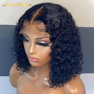 China High Quality Raw Unprocessed Natural Lace Front Wig Brazilian Hair Hd Short Hair Curly Bob Wig Wholesale Body Wave Lace Front Wig for sale