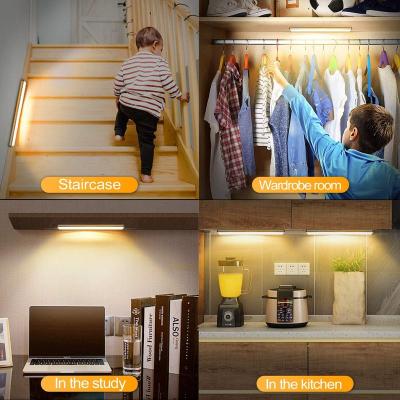 China 2022 Hot Sale Simple Modern Motion Sensor USB Rechargeable Led Strip Light Wardrobe LED Under Cabinet Lights Led Wall Light for sale