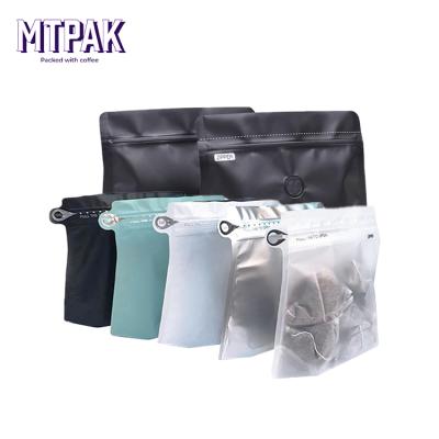 China Food In Stock 500g Eco Friendly Aluminum Ziplock Bags Foil Packaging Coffee Pouch With Window for sale