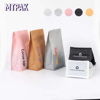 China Recyclable in stock 500g custom wholesale plastic packaging mylar zip lock reusable coffee bags for sale