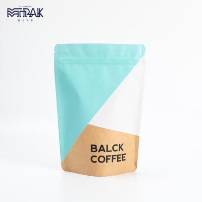 China Suppliers Moisture Proof Stand Up Craft Paper Coffee Bag With Valve for sale