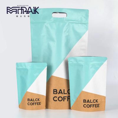 China Wholesale Food Ziplock Aluminum Foil Holder Up Coffe Bag Packaging Custom Print for sale