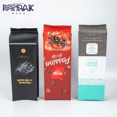 China Well Barrier Selling Matte Finished Aluminum Foil Side Gusset Coffee Packaging Bag for sale