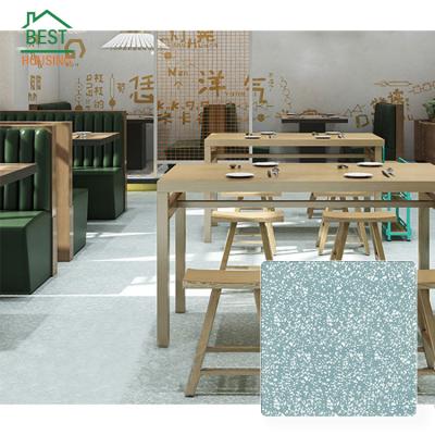 China Modern Top Selling Light Blue Restuastant Flooring Terrazzo Flooring Tiles Wear Resistant Matte Price for sale