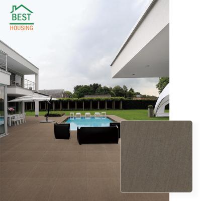 China Brown Modern Simple Color Non Slip Stone Porcelain Interior Floor Tile for sale