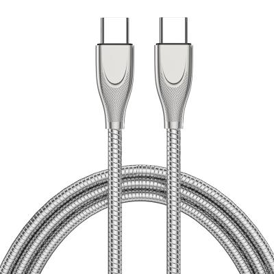 China New Mobile Phone Metal 65W USBC-USBC Cable Fast Charging Type-c to Type-c 20v3.3a Data Cable for sale