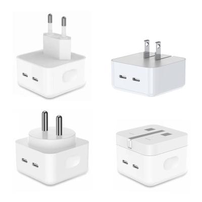 China Latest Mobile Phone for Dual Type-C Australia/New Zealand/EU/US/EU/US/EU/PD35W USB-C+C Power Adapter Dual Type-C for iphone13 iPad macBOOK35W Charger for sale