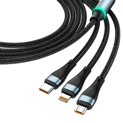 China All In One 3in1 USB Data Cable 6A 100w For iPhone 13 12 Pro Fast Charger Charging Cable SCP Type-C For Poco X4 Pro Xiaomi USB Micro Wire for sale