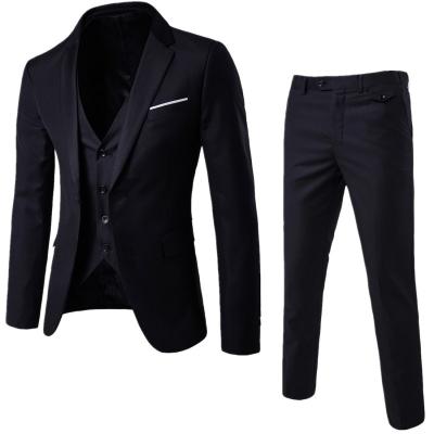 China Anti-wrinkle 2020 wholesale bestsellers office suit for men 3 piece slim fit suits set for men custom made for sale