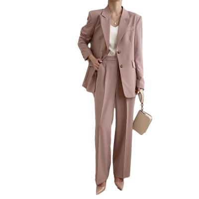 China Wholesale Anti-Wrinkle Ladies Suits Pink Suit Women Suits For Women Office Custom for sale