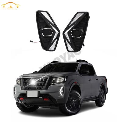 China DRL+Turn Signal LED daytime running light fog lamp for Nissan NAVARA NP300 2020 2021 car accessories for sale