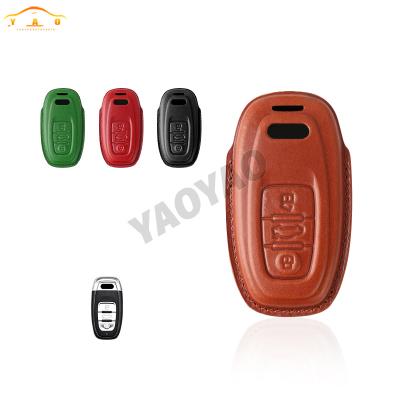 China Protect Car Original Key 2023 New design leather car key remote chain case for Audi A1 A3 A4 A5 A6 A7 A8 Quattro Q3 Q5 Q7 for sale