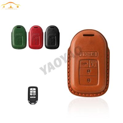 China Protect Car Original Key New Luxury leather car key holder cover for Honda Civic Accord Cr-v Pilot Crv 2015-2018 for sale