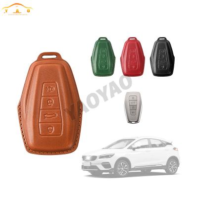 China Protect Car Original Key New Luxury leather remote car key chain cover case for Geely Coolray X6 Emgrand Global Hawk GX7 for sale