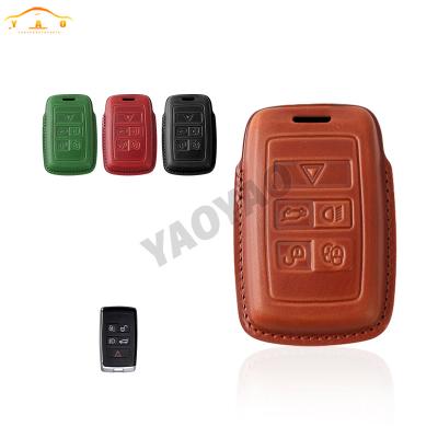 China Protect Car Original Key Luxury leather car key cover accessories for Land Rover Range Rover Evoque Discovery 5 Sport Velar for sale