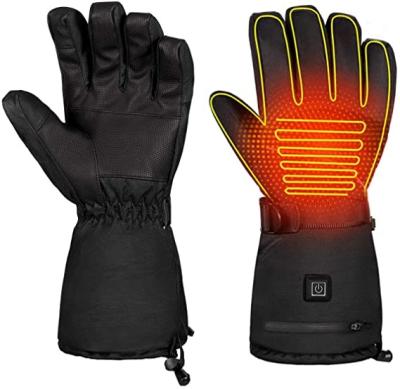 China Touch Screen Electric Heated Gloves 3 Adjustable Heating Temperature Touch Screen Skiing Gloves For Women Men for sale