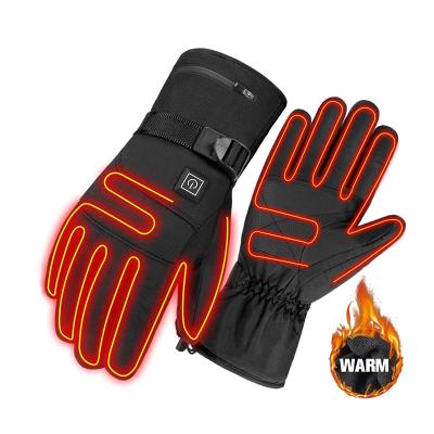 China Touch Screen Drop Shipping Winter Motorcycle Heated Gloves Touch Screen Battery Operated Outdoor Riding And Heating Skating Skiing Gloves for sale