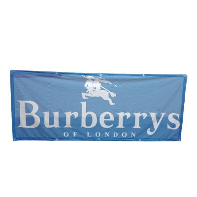 China Outdoor Waterproof And Weatherproof Polyester Banner Hanging Fabric Mesh Banner For Fence for sale