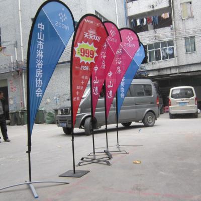 China Custom High Quality Wind Flying Flag With Low Pole /Beach Feather Flag for sale