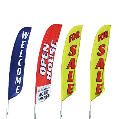 China FLYING Rectangle Knife Teardrop Printing Banner Beach Feather Promotional Custom Advertising Flag for sale