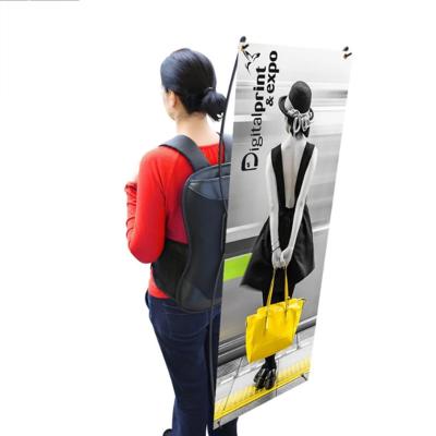 China Custom Flying FLYING Printing Display Promotion Feather Teardrop Portable Walking Flags Backpack Flags for sale