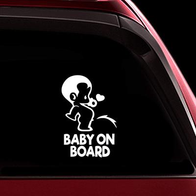 China Waterproof Custom Car Window Baby On Board Car Decal Signs Vinyl Sticker for sale