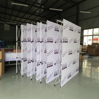 China Portable Trade Show Wall 8' Curved Tension Fabric Display Stand for sale