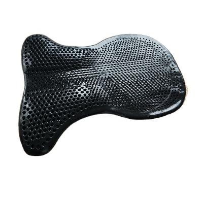 China Anti-slip & Shock Absorption Hot Selling Horse Riding Equestrian Black Front Riser Gel Pad Anti-slip Silicon Shock Absorption Pad for sale