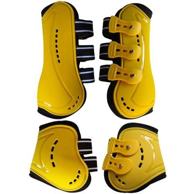 China Adjustable Horse Durable PU Shell Ventilation Neoprene Tendon Protection Boots Adjustable Size Ventilate Boots for sale