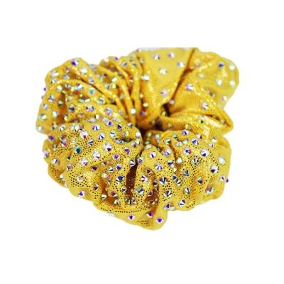 China MOQ Competition Team Custom Logo Glitter Cheer Breathable Hair Bow Rhinestone Cheer Scrunchies Stockings for sale