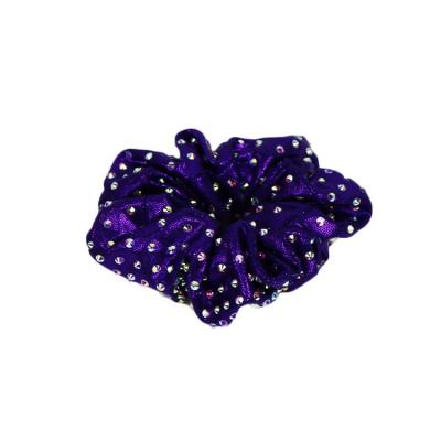 China Shiny Hair Scrunchies AllStar Spandex Mystique Breathable Cheerleading Hair Scrunchies With AB Crystal for sale