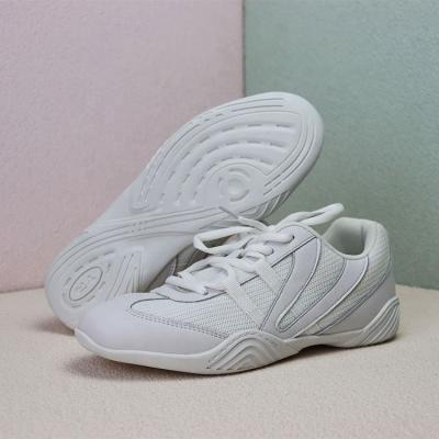 China Breathable Wholesale Kids Dancing White Cheer Shoes Sports Campus Training Shoes Cheerleading for sale