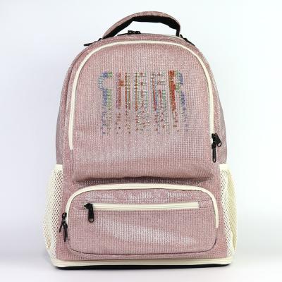 China Wholesale Custom Cheerleader Sparkle Cheer Backpack Multiple Colors Breathable For Cheer And Dance Bag for sale