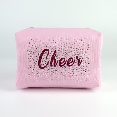 China Travel Breathable High Quality Zippered Cosmetic Bags Custom Logo Small Cosmetic Bag For Cheerleaders for sale