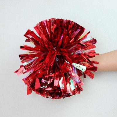 China Breathable High Quality Different Color Cheer Poms Custom Size Cheerleading Pom Poms for sale