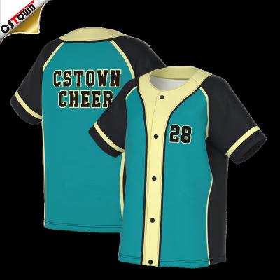 China Breathable Custom Logo Button Baseball Jerseys Custom Sublimation Baseball Uniform Baseball Tank Top for sale