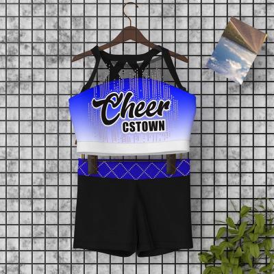 China Best Selling Breathable Cheerleading Bra And Quick-drying Uniforms Youth Cheer Shorts for sale