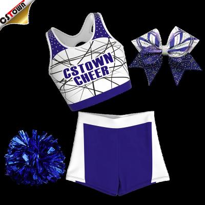 China Latest Design Breathable Wholesale Cheerleader Uniform Sexy Breathable Encourage Practice Wear For Girls for sale